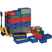 Transportstapelbehälter L800xB600xH320mm - TK800/320-0 grau - La-ka-pe von LA-KA-PE