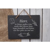 Schiefer Tafel Haussegen "Herr, in Deiner Großen Güte..." Schild Platte Geschenk Idee Einzug Hochzeit , Inkl. Versand Schiefer Tafel Haussegen "Herr, in Deiner Großen Güte..." Schild Platte Geschenk Idee Einzug Hochzeit , Inkl. Versand von ALFotografieGrafik