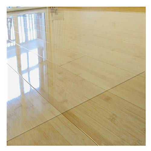 ALGFree Bodenschutz Unterlegmatte Transparente Bodenmatte PVC-Fußmatte 1,5 MM, 2 MM Kunststoffteppich Bodenschutzfolie Aus Holz wasserdichte Gleitmatte (1.5MM,60x90CM) von ALGFree