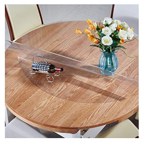 ALGFree Tischschutz Bürostuhlunterlage Runden 1,5 Mm, 2 Mm, 2 Mm PVC Transparenter Runder Tisch Kristallplatte Weiche Tischplatte Aus Kunststoff (3mm,Circle Diameter 120cm) von ALGFree