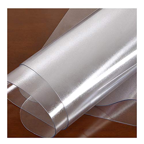 ALGFree Tischschutzfolie 1,5 Mm, 2 Mm (mattiert) PVC-Schutzaufkleber Couchtisch TV-Schrank PVC-Weichglas Kunststoff Wasserdicht Und Verbrühungshemmend (1.5MM,120X120CM) von ALGFree