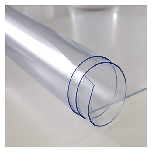 ALGFree Tischschutzfolie Verbrühungsfreie Tischdecke Bürostuhlunterlage PVC-Weichglastischmatte Transparente Couchtischmatte Tischmatte Aus Kunststoff Größe (1.5mm,80X80cm) von ALGFree