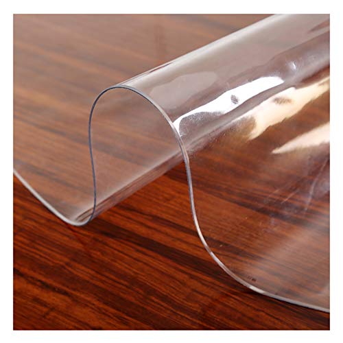 ALGFree Tischschutzfolie Weiches Glas Bürostuhlunterlage Runde Tischdecke Aus PVC 1,5 Mm, 2 Mm, 3 Mm Wasserdicht Und Verbrühungsfrei Ölfest Und Nicht Waschbar (2mm,135cm Diameter Circle) von ALGFree