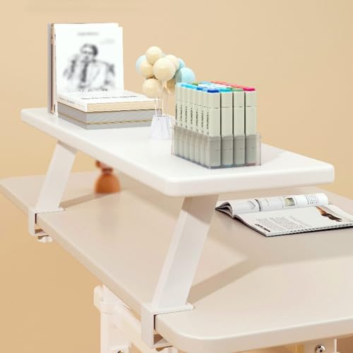 Klemmbares Schreibtisch Organizer Regal, Adjustable Desk Shelf Clamp Schreibtischregal Klemmbar Aufbewahrungsregal Erhöhter Schreibtisch Organizer mit Klemme Tischverlängerung für Büro, Homeoffice, Sc von ALGFree