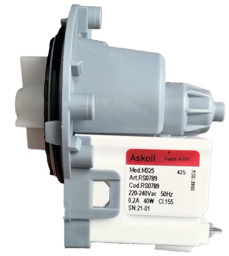 ALGOMAS® Ablaufpumpe für Waschmaschine | Code 8014025011615 und RS0789 | kompatibel mit Askoll, Corberó, Gorenje, Otsein, Samsung, Zanussi, LG von ALGOMAS