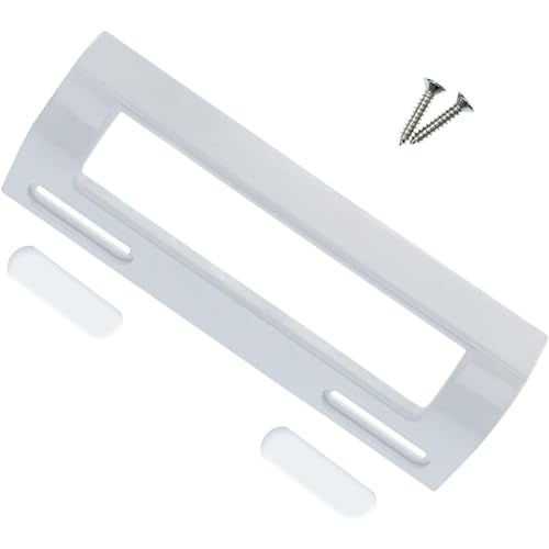 ALGOMAS® Universeller Kühlschrankgriff | inklusive 2 Schrauben und Zierleisten | verstellbar von 8 bis 16 cm | Weiß von ALGOMAS