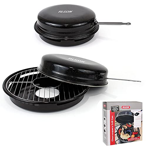 Algon - Steakhouse Grill geeignet für Gasherd und Gasherde • Edelstahlgrill ideal für Fleisch, Fisch und Gemüse von ALGON