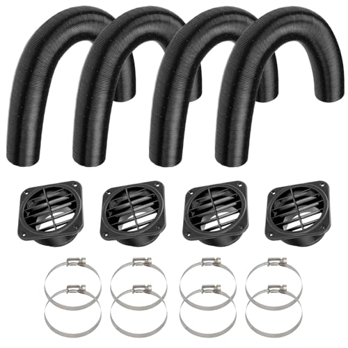 Ali2 Diesel Heizung Kanal Vent Diesel Heizung Vent Pipe Kit enthält 42mm Luftkanal Entlüftungsschlauch Luftauslass und Schellen, 4 Set von ALI2