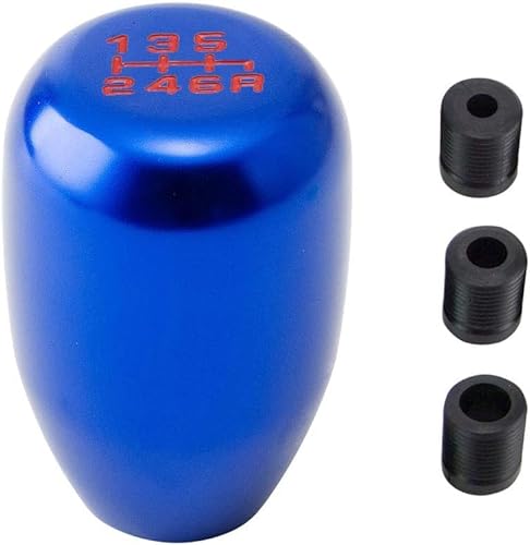 Schaltknauf Schaltkopf Schalthebelknopf Gear Knob 6 Gang Auto Schaltknauf Universal Metall Modifikation Manueller Schaltkopf Gangschaltung, Blau Schaltknauf Schaltkopf Schalthebelknopf Gear Knob 6 Gang Auto Schaltknauf Universal Metall Modifikation Manueller Schaltkopf Gangschaltung, Blau von ALI2