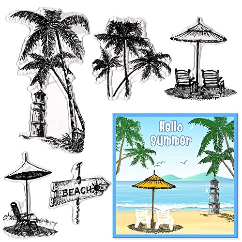 ALIBBON Sommer Baum Klare Stempel für Basteln und Fotoalbum Dekorationen, Strand Baum, Sommer Urlaub Transparente Silikon Stempel für Basteln und DIY Scrapbooking ALIBBON Sommer Baum Klare Stempel für Basteln und Fotoalbum Dekorationen, Strand Baum, Sommer Urlaub Transparente Silikon Stempel für Basteln und DIY Scrapbooking von Alibbon