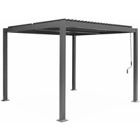 Bioklimatische Pergola, Aluminium und Stahl, 3x3 m, verstellbare Lamellen - Anthrazit - Sweeek von SWEEEK