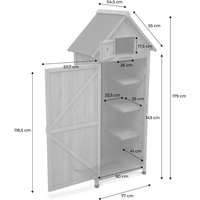 Gartenschrank aus Holz L77xP54,5xH179cm - Anthrazit - Sweeek von SWEEEK