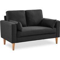2-Sitzer Sofa, Polyester, Dunkelgrau - Dunkelgrau - Sweeek von SWEEEK