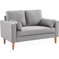 2-Sitzer Sofa, Polyester, Hellgrau - Hellgrau - Sweeek von SWEEEK