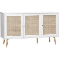 Sideboard mit Rattangeflecht 120 x 39 x 70 cm - Weiß - Sweeek von SWEEEK