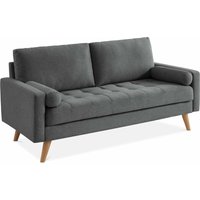 3-Sitzer Sofa, Polyester, Dunkelgrau - Dunkelgrau - Sweeek von SWEEEK