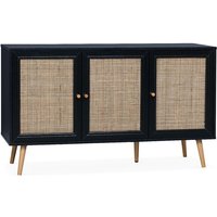 Sideboard mit Rattangeflecht 120 x 39 x 70 cm - Schwarz - Sweeek von SWEEEK