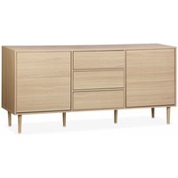 sweeek - Sideboard in Holzoptik mit 2 Türen 160 cm - Holzfarben von SWEEEK