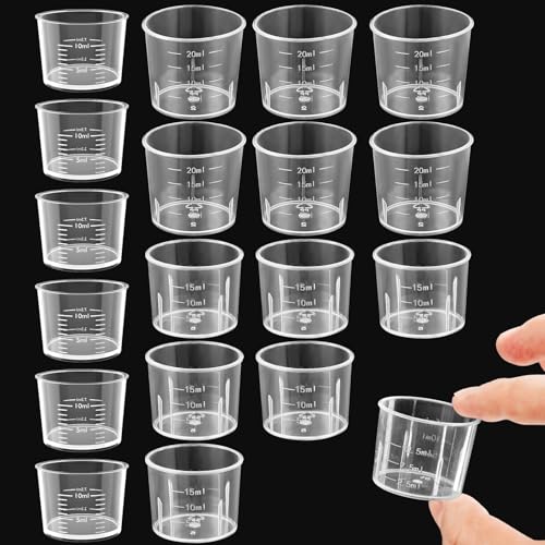 15 Stück Flüssigkeits-Messbecher Mini klare Küchen becher, Messbechers Set 15 Stück Measuring Cups 10ml 15ml 20ml, Transparent Messbechers Kunststoff Ml Messbecher mit Skala 15 Stück Flüssigkeits-Messbecher Mini klare Küchen becher, Messbechers Set 15 Stück Measuring Cups 10ml 15ml 20ml, Transparent Messbechers Kunststoff Ml Messbecher mit Skala von ALICEEDG
