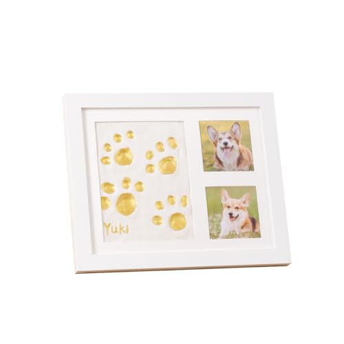 ALICEEDG Pfotenabdruck Set Katze, Holz Bilderrahmen, 3D-Gipsabdruck-Set, Pfotenabdruck Set Hund Geschenke für Katzen- oder Hundebesitzer, Geschenke für Heimdekoration Unvergesslich, Hunde ALICEEDG Pfotenabdruck Set Katze, Holz Bilderrahmen, 3D-Gipsabdruck-Set, Pfotenabdruck Set Hund Geschenke für Katzen- oder Hundebesitzer, Geschenke für Heimdekoration Unvergesslich, Hunde von ALICEEDG