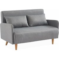 2-Sitzer Sofa, Polyester, Hellgrau - Hellgrau - Sweeek von SWEEEK