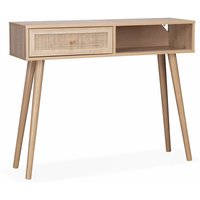 Sweeek - Konsolentisch mit Rattangeflecht 100x29x81cm von SWEEEK