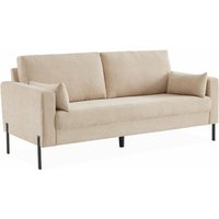 3-Sitzer-Sofa mit Cordbezug, Cord, Beige - Beige - Sweeek von SWEEEK