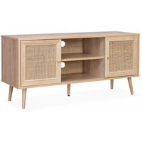 TV-Möbel mit Rattangeflecht 120 x 39 x 56,5cm - Natur - Sweeek von SWEEEK