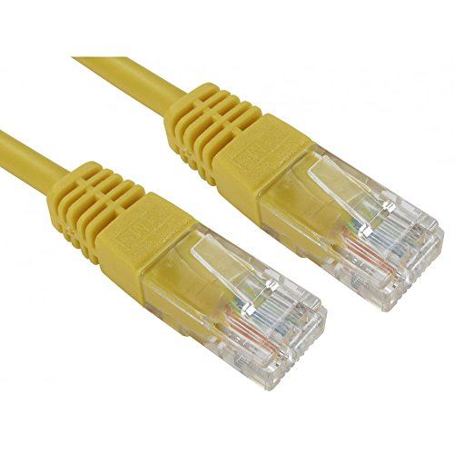 ALIDA SYSTEMS 10m Professionelles Netzwerkkabel - Premium Qualität (26 AWG 100% Kupferdraht) / CAT5e (verbessert) / RJ45 / Ethernet / Patch / LAN / Router / Modem / 10/100 Gelb von ALIDA SYSTEMS