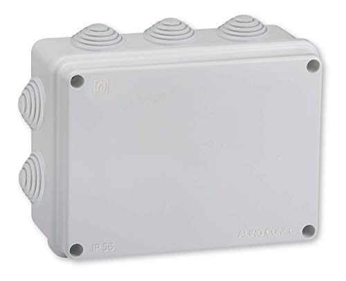 ALING-CONEL Aufputz Verteilerbox mit zehn Eingängen 150x110x70 IP56 500V~ Grau von ALING-CONEL