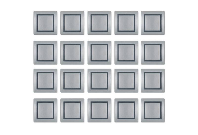 Aling Conel Lichtschalter Wechselschalter inkl.Rahmen Silber/Graphit 20set (Packung), VDE-zertifiziert von Aling Conel