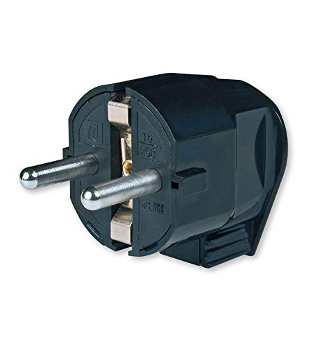 ALING-CONEL Schutzkontakt Winkelstecker 16A/250V~ Schwarz von ALING-CONEL
