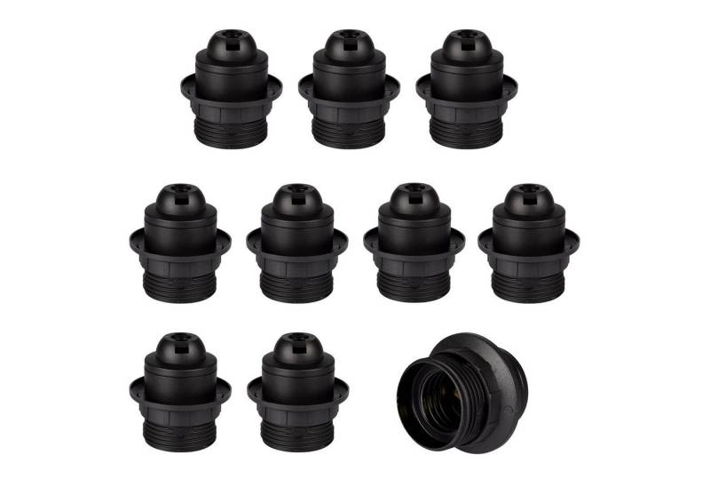 Aling Conel Lampenfassung E27 Lampenfassung (PBT), Gewindefassung mit Einbauring, (Set, 10-St) von Aling Conel
