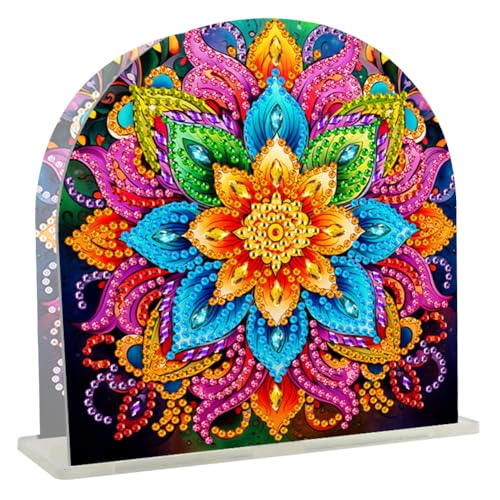 ALINUOYQ Acryl DIY 5d Art Painting Serviettenhalter Set Home Tischdekor (Mandala) von ALINUOYQ