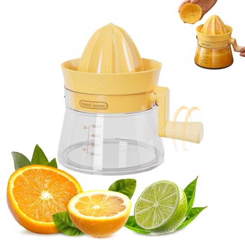 ALINUOYQ Manuelles Zitrus -Juicer -Zitronen -Squeezer mit rotierender Kurbel, 17 Unzen/500 ml tragbarer Handpress -Juicer -Squeezer mit Kapazitätsmarkierung Gießen Sie Sput ALINUOYQ Manuelles Zitrus -Juicer -Zitronen -Squeezer mit rotierender Kurbel, 17 Unzen/500 ml tragbarer Handpress -Juicer -Squeezer mit Kapazitätsmarkierung Gießen Sie Sput von ALINUOYQ