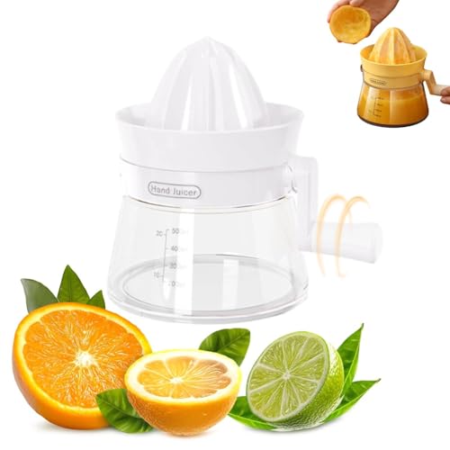 ALINUOYQ Manuelles Zitrus -Juicer -Zitronen -Squeezer mit rotierender Kurbel, 17 Unzen/500 ml tragbarer Handpress -Juicer -Squeezer mit Kapazitätsmarkierung Gießen Sie Sput ALINUOYQ Manuelles Zitrus -Juicer -Zitronen -Squeezer mit rotierender Kurbel, 17 Unzen/500 ml tragbarer Handpress -Juicer -Squeezer mit Kapazitätsmarkierung Gießen Sie Sput von ALINUOYQ