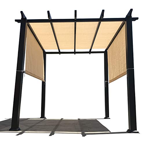 Universal-Pergola-Ersatz-Baldachin mit atmungsaktivem HDPE-Gewebe und Stangentaschen für 3 x 3 m Pergola, Baldachin-Größe: 48 cm L x 274 cm B (Banha Beige) von ALION HOME