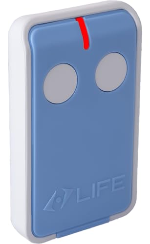 LIFE MAXI 2 Fernbedienung – 2-Kanal Handsender | 433,92 MHz Funksteuerung | Rolling-Code Verschlüsselung | Reichweite bis 200 m | Langlebig mit 12 V Batterie | Kompakte Tastensperre von ALIRANTA