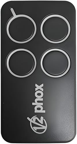 V2 PHOX4-433 Handsender und Empfänger | 433.92 MHz & 868.30 MHz | Rolling Code | 4-Kanal Fernbedienung für Tor- und Garagensteuerung | Programmierbar via Flash-Prog von ALIRANTA