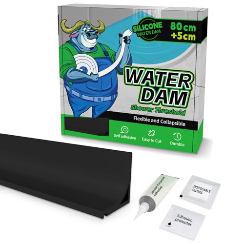 ALITAIYI Schwallschutzleiste Dusche Selbstklebend,Wasserstopper Dusche Schwallschutz，Schwallschutzleiste Silikon FüR Dusche,schwallschutz dusche für Toilette Bad Duschabtrennung von ALITAIYI