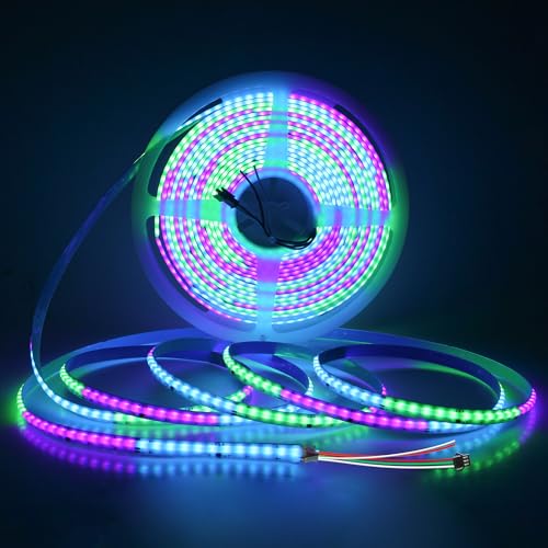 ALITOVE 10M WS2811 RGBIC COB LED Streifen 24V 3600LEDs Flexibel Adressierbarer LED Lichter Programmierbare LED Stripe für Schlafzimmer TV Heimdekoration (ohne Netzteil und Controller) von ALITOVE