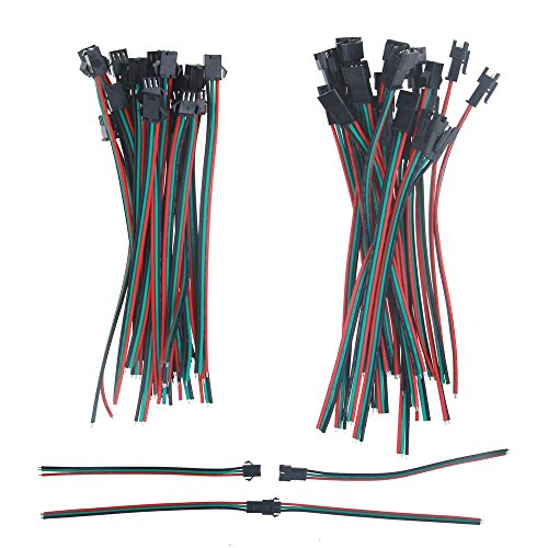 ALITOVE 20 Sätze 3 Pin JST SM Stecker Kabelverbinder LED Verbinder Kabel 15cm 20AWG 3 Polige LED Anschluss Stecker für WS2812B WS2811 SK6812 SK6812-RGBW LED Streifen Licht von ALITOVE