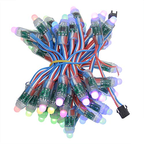 ALITOVE WS2811 Pixels Individually Addressable RGB Lichterketten 50pcs LEDs 5V 12mm Diffused Digital Dream Color Programmable LED Bullet Module String Light Wasserdicht IP68 für Außen & Innen ALITOVE WS2811 Pixels Individually Addressable RGB Lichterketten 50pcs LEDs 5V 12mm Diffused Digital Dream Color Programmable LED Bullet Module String Light Wasserdicht IP68 für Außen & Innen von ALITOVE