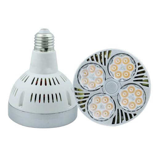 ALIVIM 2 Stück PAR30 E27 35W 220V LED Spot Glühbirne Lampe Innenbeleuchtung Für LED Schienenlicht Home Living Room Shop,Warm white von ALIVIM