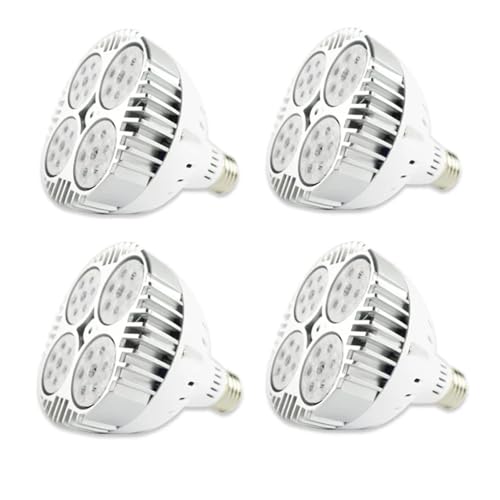 ALIVIM 4 Stück PAR30 E27 35W 220V LED Spot Glühbirne Lampe Innenbeleuchtung Für LED Schienenlicht Home Living Room Shop,Cold white von ALIVIM