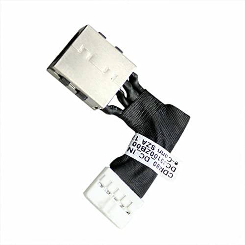 ALIXCE AC DC Power Jack Socket Cable Harness for Dell Latitude 5580 5590 5591, P/N: CN-098C6H DC30100ZB00 CDM80 98C6H von ALIXCE