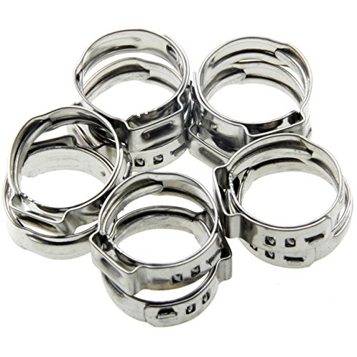 10 Universal 1 Ohr Schlauchschellen/Klemmschelle(1-Ohr-Klemmen) Leitungsschelle Schlauchklemmen Leitungsschellen-Sortiment aus EDELSTAHL Spannbereich 17.8-21.0 mm 10 Universal 1 Ohr Schlauchschellen/Klemmschelle(1-Ohr-Klemmen) Leitungsschelle Schlauchklemmen Leitungsschellen-Sortiment aus EDELSTAHL Spannbereich 17.8-21.0 mm von ALKAN