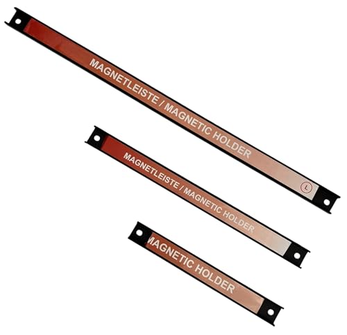 3 x Extra starke MAGNETLEISTE Magnetschiene Werkzeugleiste Messerleiste (hohe Haftkraft) Satz mit Halter zum aufbewahren von Werkzeugen und vieles mehr Länge 200, 300 und 460 mm von ALKAN
