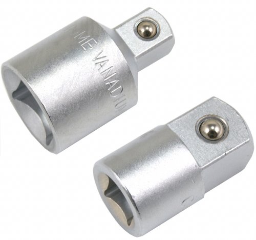 Adapter-Satz, 2-tlg. 19 mm (3/4") und 12.5 mm (1/2") Antrieb (VERBINDUNGSSTÜCK/ÜBERGANGSTEIL/Reduzierstück/Vergrößerungsstück), 2-tlg. für Ratschen, Steckschlüsseln, Gleitgriffe und Knebel von ALKAN