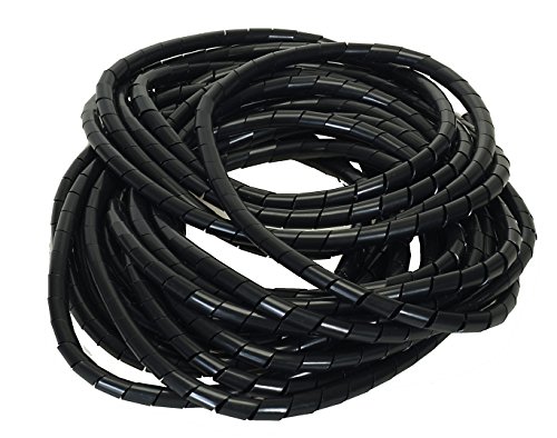 Flexible-Kabelspirale Spiralschlauch Kabelschlauch - Bündelbereich Ø 15-100 mm Länge 10 m SCHWARZ von ALKAN